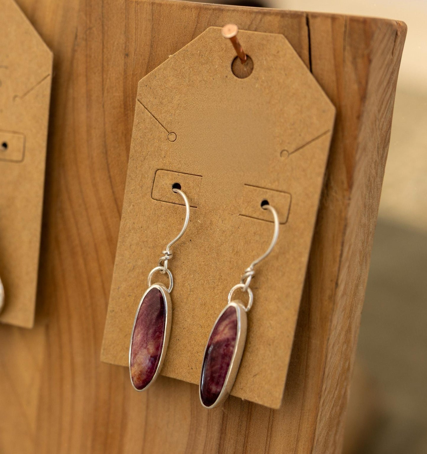 Simplicity: Purple Spiney Oyster Earrings