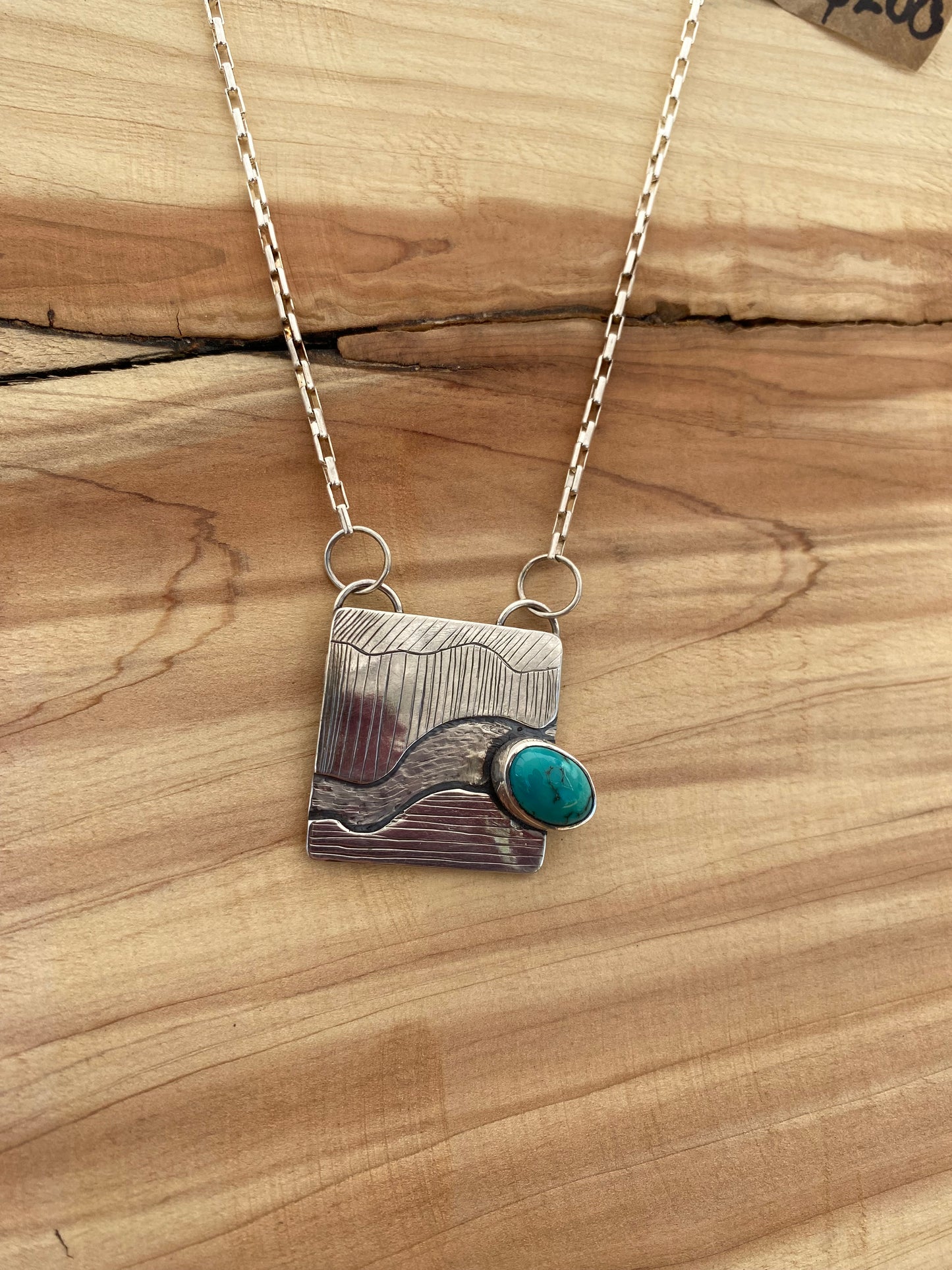 Lines of a Canyon: A Sterling Silver and Turquoise Necklace