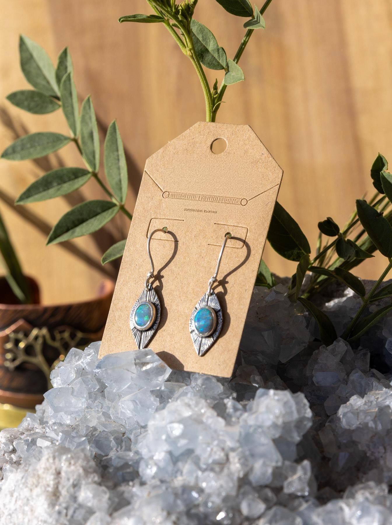 Petal Drop: Australian Opal Earrings