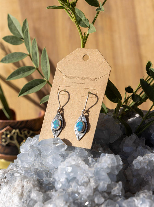 Petal Drop: Australian Opal Earrings