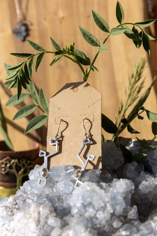 Geometric Playfulness: Topaz Earrings