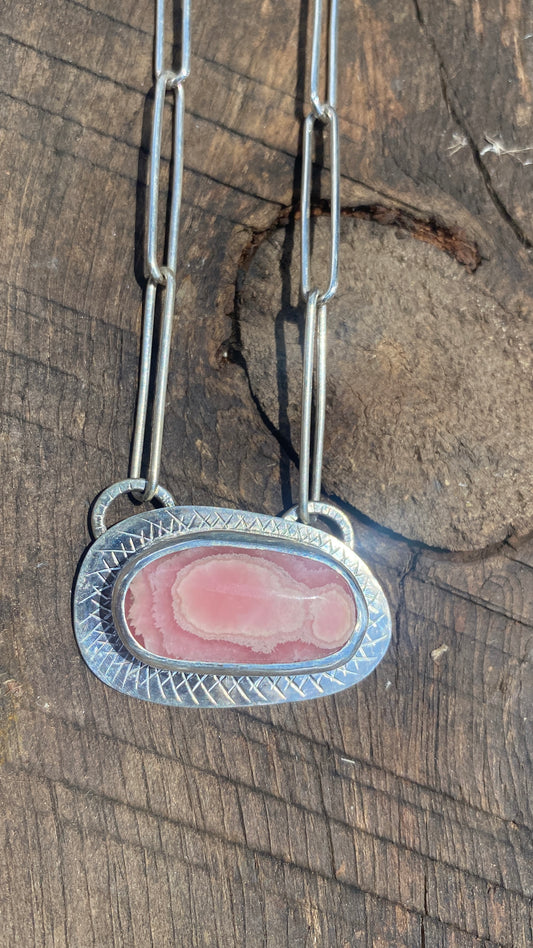 Rhodochrosite Field of Love Necklace