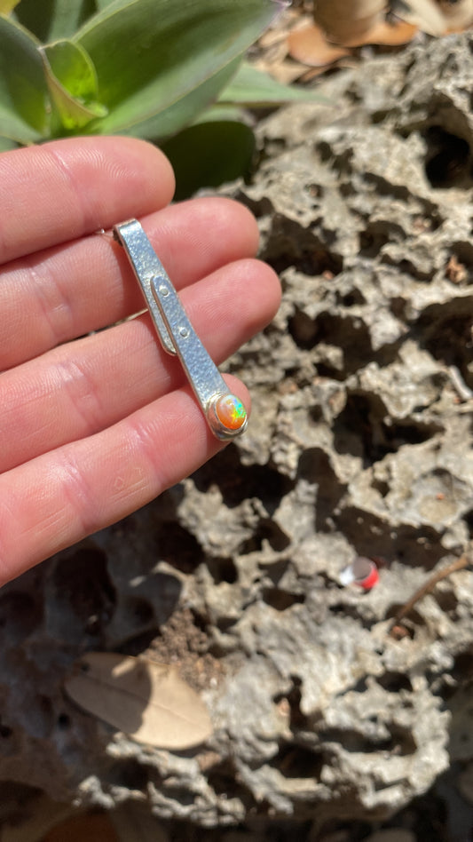 Mexican Fire Opal Necklace